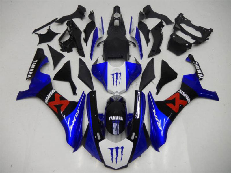 Kit de carénage Monster bleu blanc et noir - YZF-R1 15-19