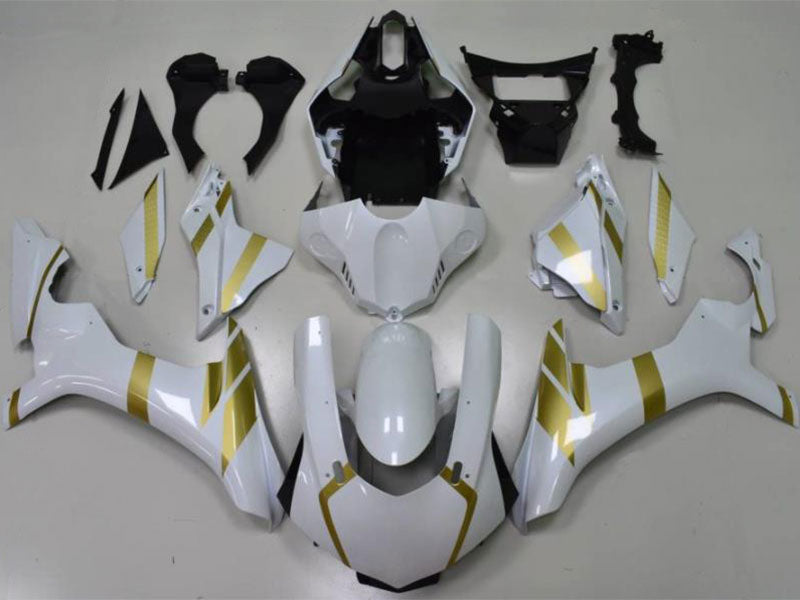 Kit de carénage Factory Style blanc et doré - YZF-R1 15-19