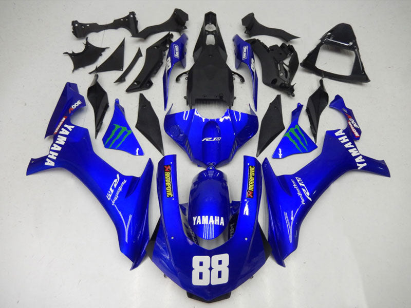 Kit de carénage bleu et noir style usine - YZF-R1 15-19