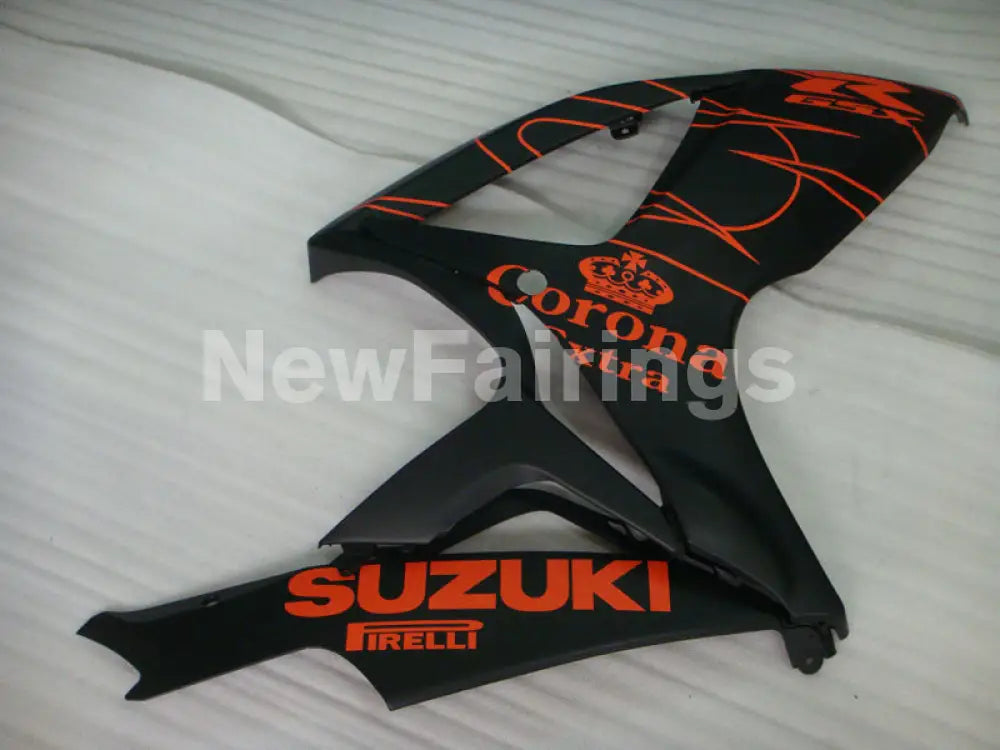 Matte Black and Orange Corona - GSX-R750 06-07 Fairing Kit