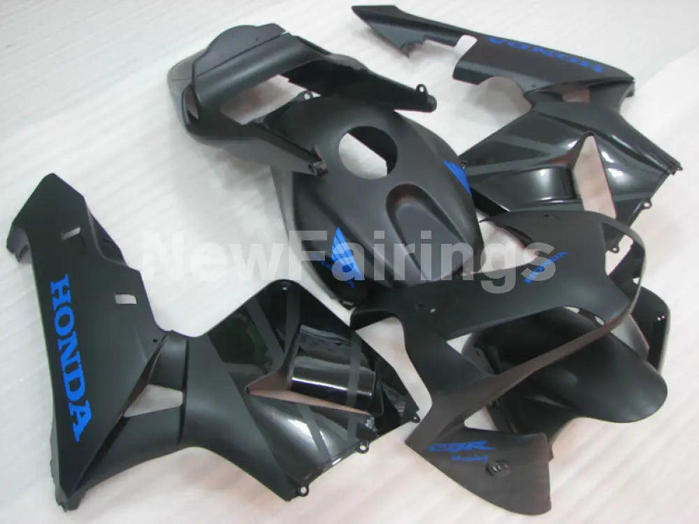 Matte Black with blue decals Factory Style - CBR600RR 03-04