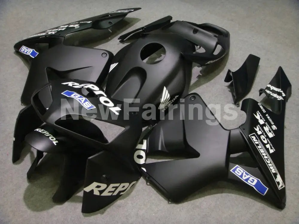 Matte Black with white Repsol - CBR600RR 05-06 Fairing Kit -