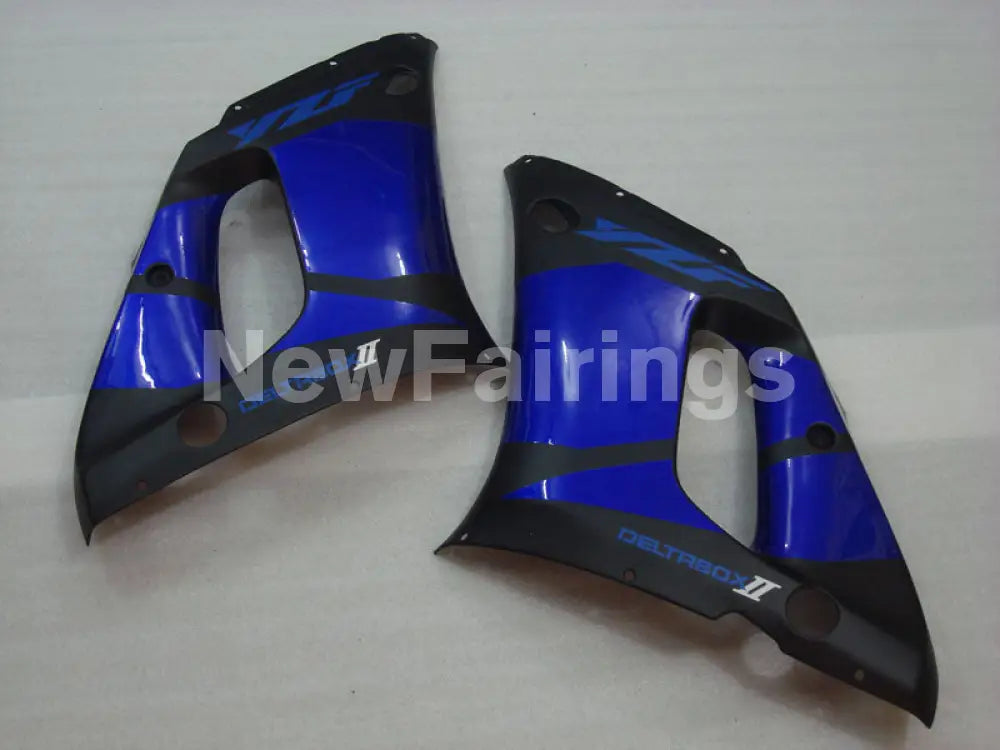 Matte Black with Blue Decals Factory Style - YZF-R6 98-02 Fairing Kit Vehicles & Parts > Vehicle Parts & Accessories >