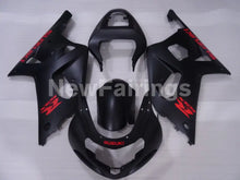 Charger l&#39;image dans la galerie, Matte Black with Red Decals Factory Style - GSX-R600 01-03