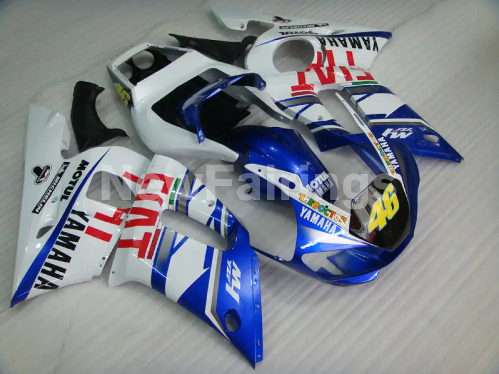 Number 46 Blue and White FIAT - YZF-R6 98-02 Fairing Kit Vehicles & Parts > Vehicle Parts & Accessories > Motor Vehicle