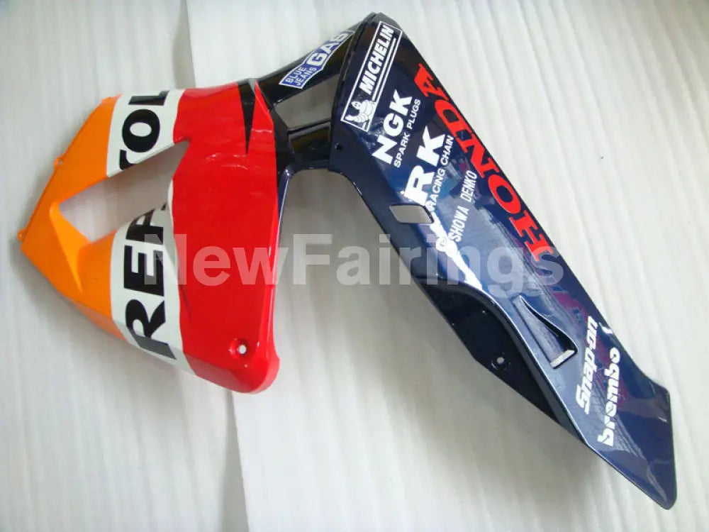 Orange and Deep Blue Red Repsol - CBR600RR 03-04 Fairing Kit