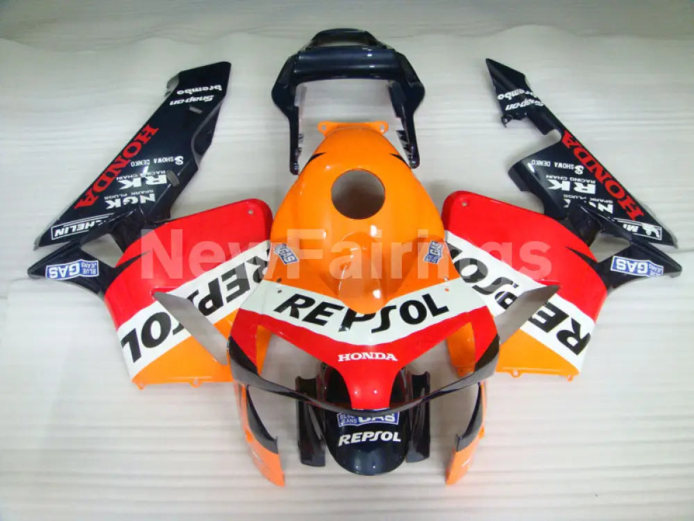 Orange and Deep Blue Red Repsol - CBR600RR 03-04 Fairing Kit