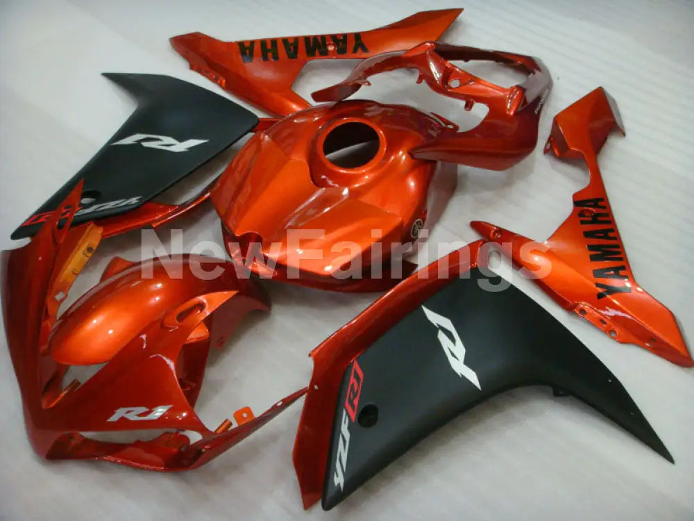 Orange Matte Black Factory Style - YZF-R1 07-08 Fairing Kit