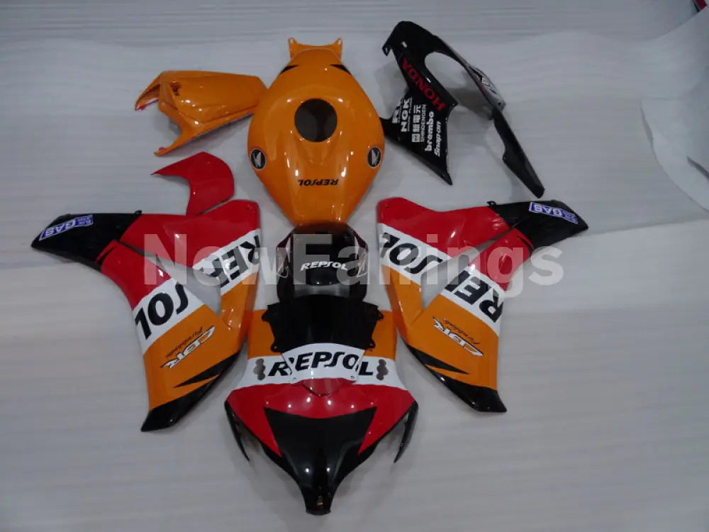 Orange Red and Black Repsol - CBR1000RR 08-11 Fairing Kit -