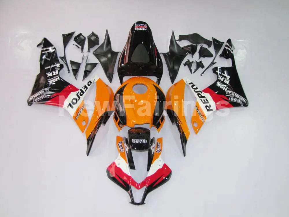 Orange Red and Black Repsol - CBR600RR 07-08 Fairing Kit -