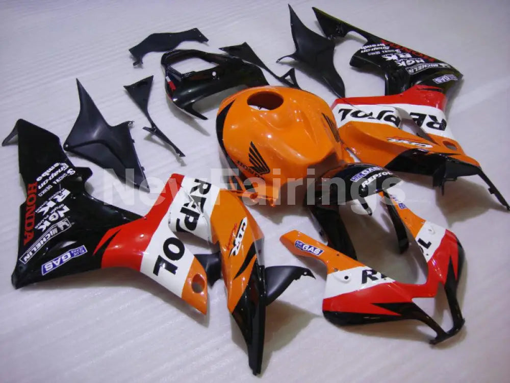 Orange and Red Black Repsol - CBR600RR 07-08 Fairing Kit -