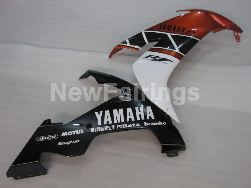 Orange White Black Factory Style - YZF-R1 04-06 Fairing Kit