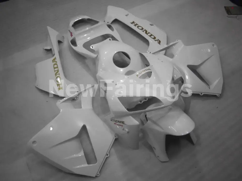 Pearl White with gold decal Factory Style - CBR600RR 05-06