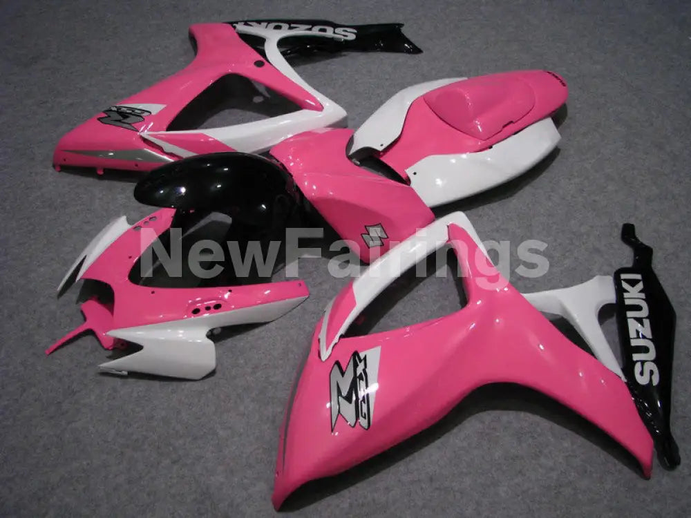 Pink and White Black Factory Style - GSX-R750 06-07 Fairing