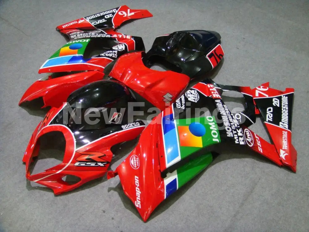 Red and Black Green Yoshimura - GSX - R1000 07 - 08 Fairing