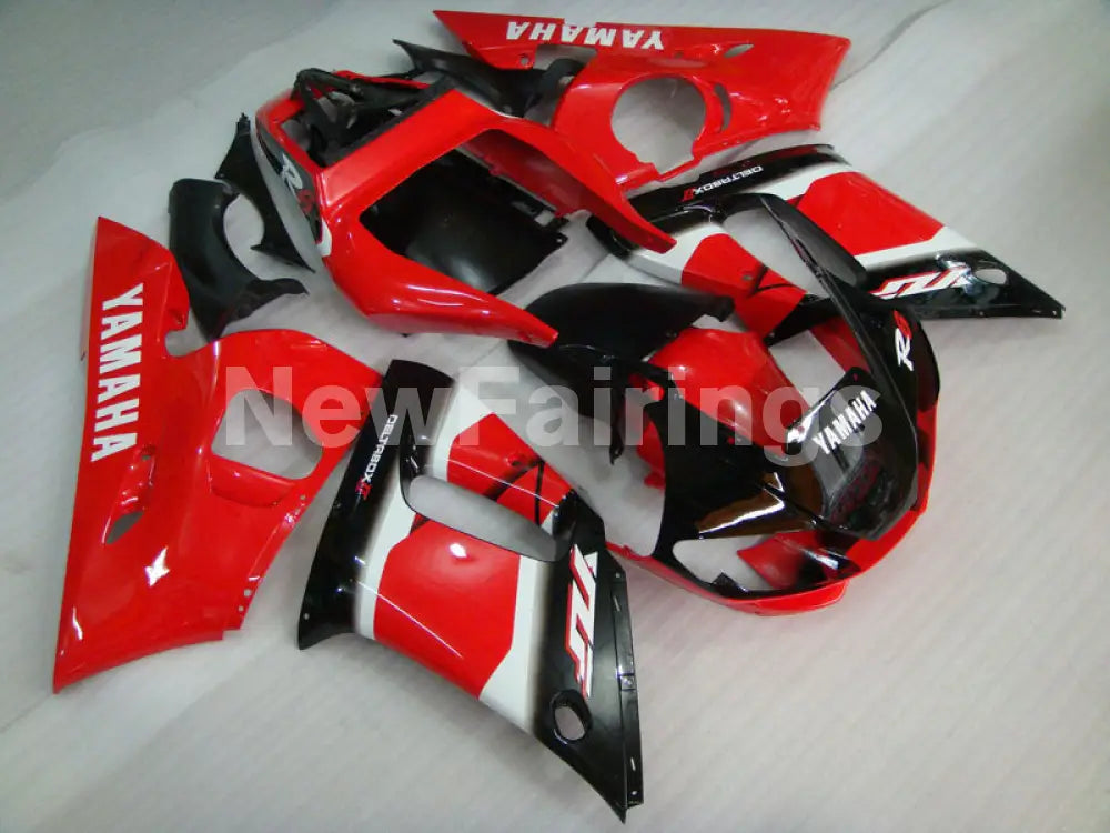 Red and Black White Factory Style - YZF-R6 98-02 Fairing Kit Vehicles & Parts > Vehicle Parts & Accessories > Motor