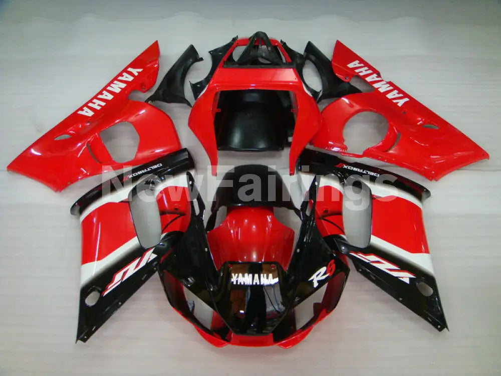 Red and Black White Factory Style - YZF-R6 98-02 Fairing Kit Vehicles & Parts > Vehicle Parts & Accessories > Motor