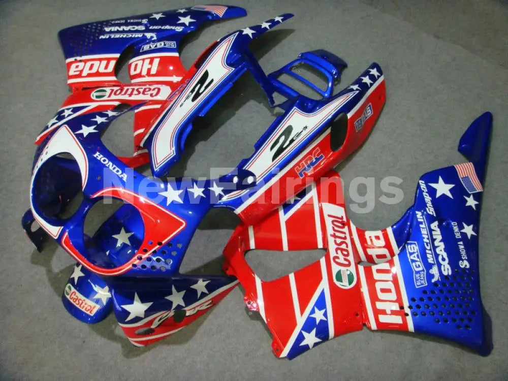 Red and Blue Castrol - CBR 900 RR 92-93 Fairing Kit -