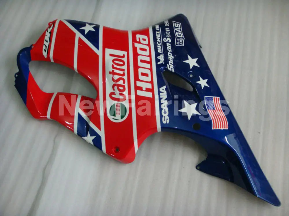 Red and Blue Castrol - CBR600 F4i 01-03 Fairing Kit -