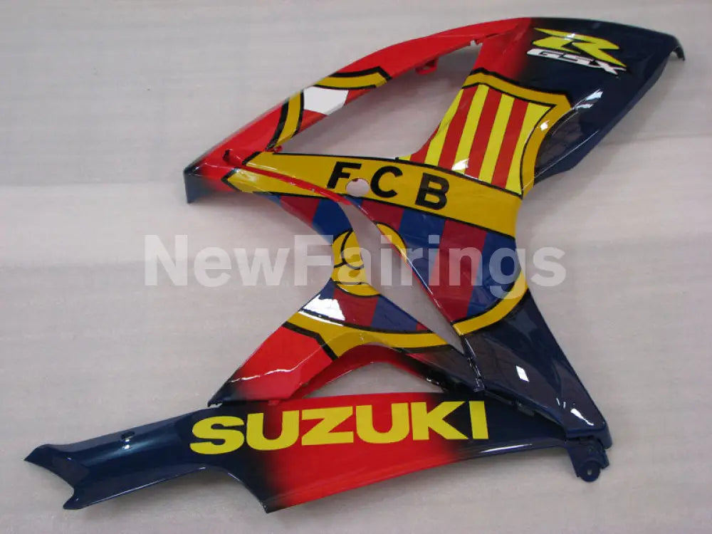 Red and Blue Yellow FCB - GSX-R600 06-07 Fairing Kit -
