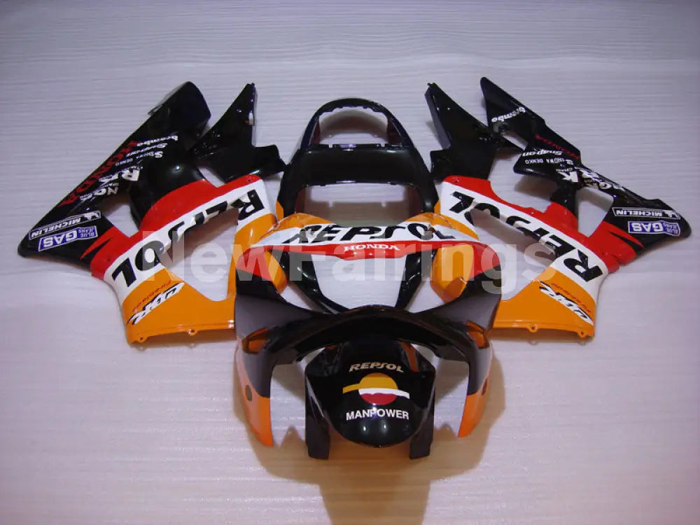 Red and Orange Black Repsol - CBR 929 RR 00-01 Fairing Kit -