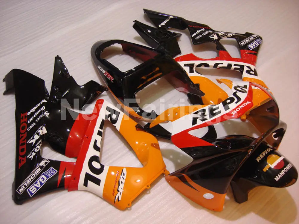 Red and Orange Black Repsol - CBR 929 RR 00-01 Fairing Kit -