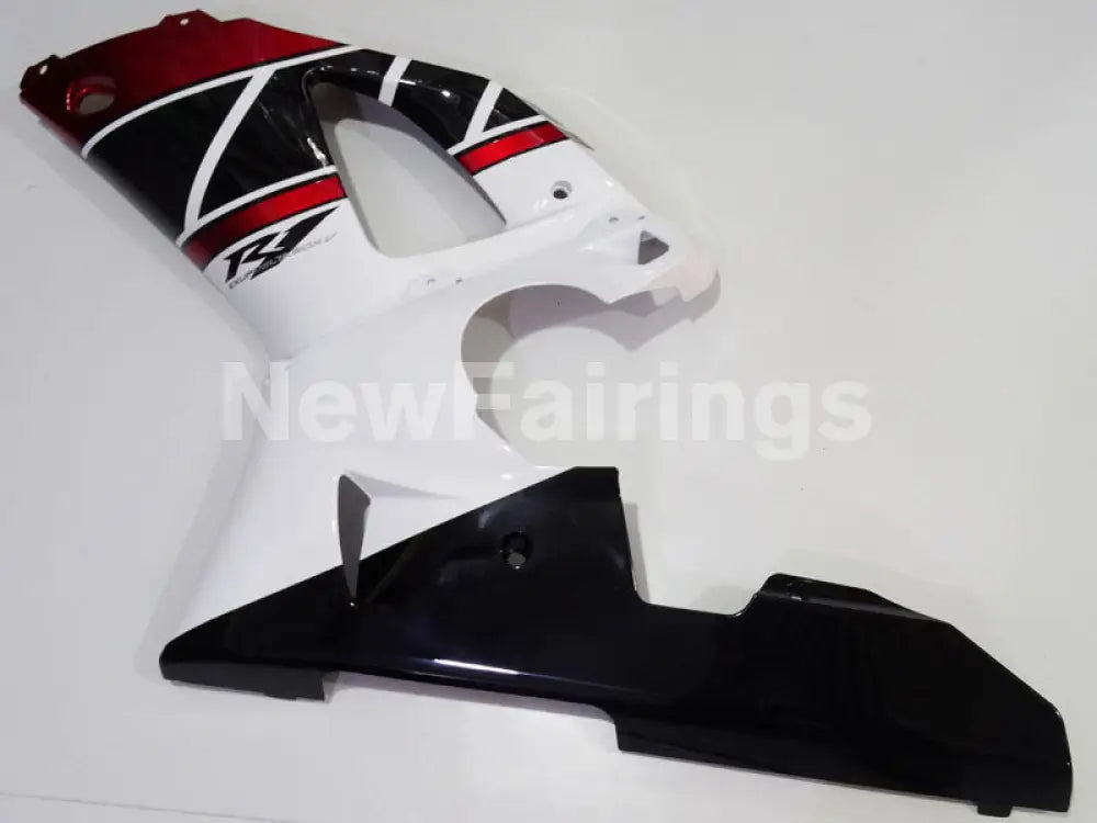 Red and White Black Factory Style - YZF-R1 00-01 Fairing