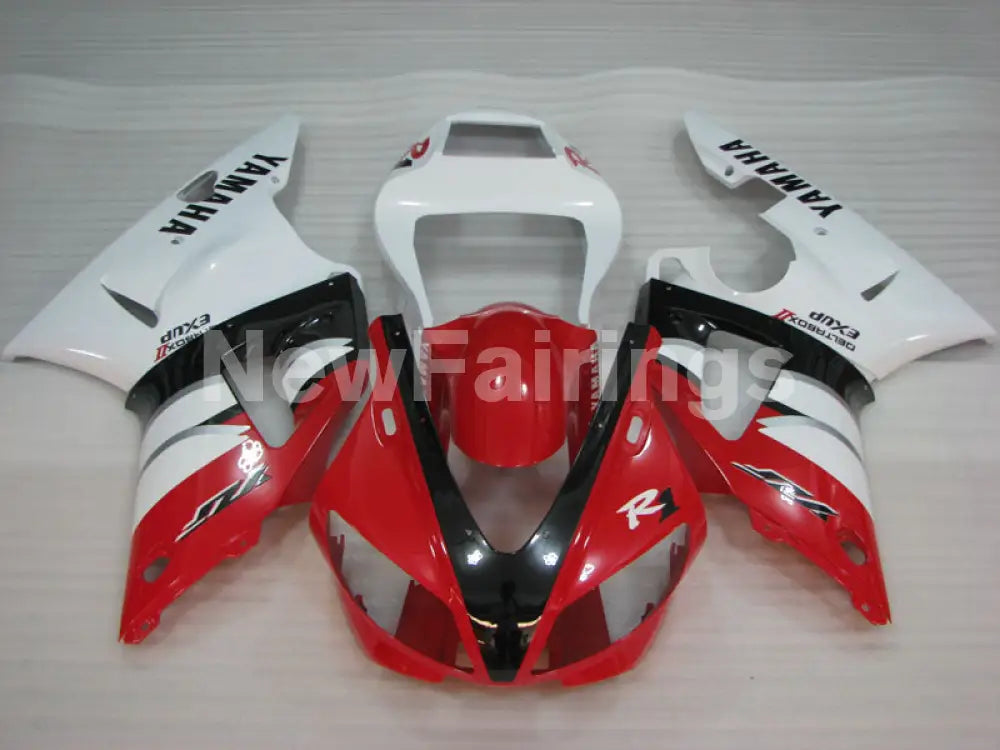 Red and White Factory Style - YZF-R1 00-01 Fairing Kit