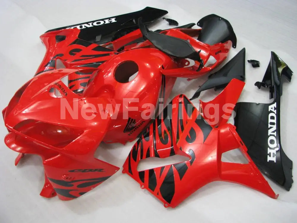 Red and Black Fire - CBR600RR 05-06 Fairing Kit - Vehicles &