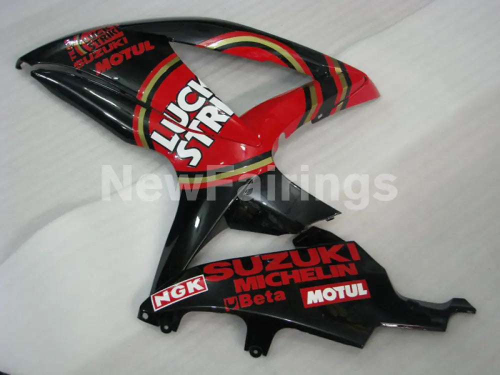 Red and Black Lucky Strike - GSX-R750 08-10 Fairing Kit