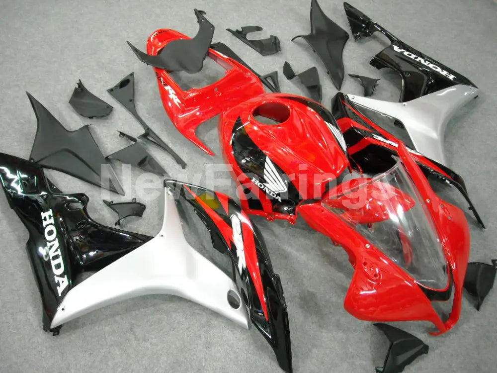 Red Black and Silver Factory Style - CBR600RR 07-08 Fairing