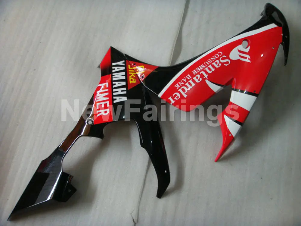 Red Black and White Santander - YZF-R1 04-06 Fairing Kit