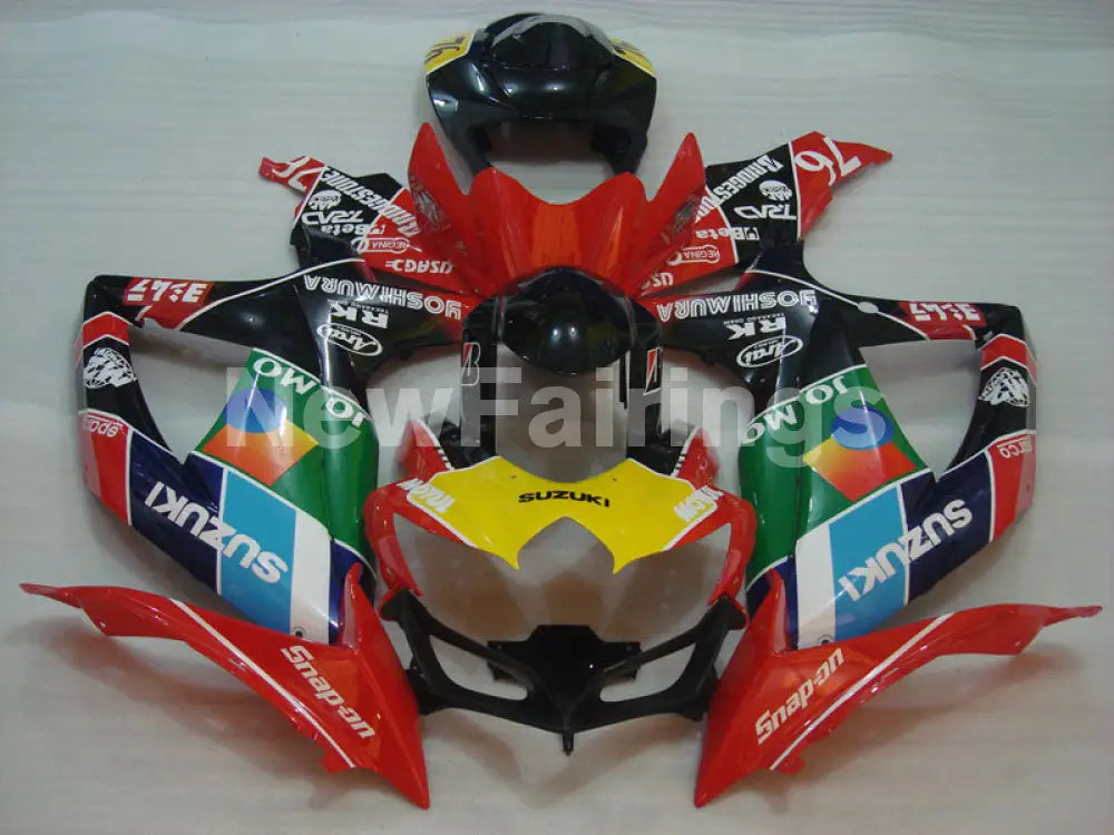 Red and Black Yellow Yoshimura - GSX-R750 08-10 Fairing Kit