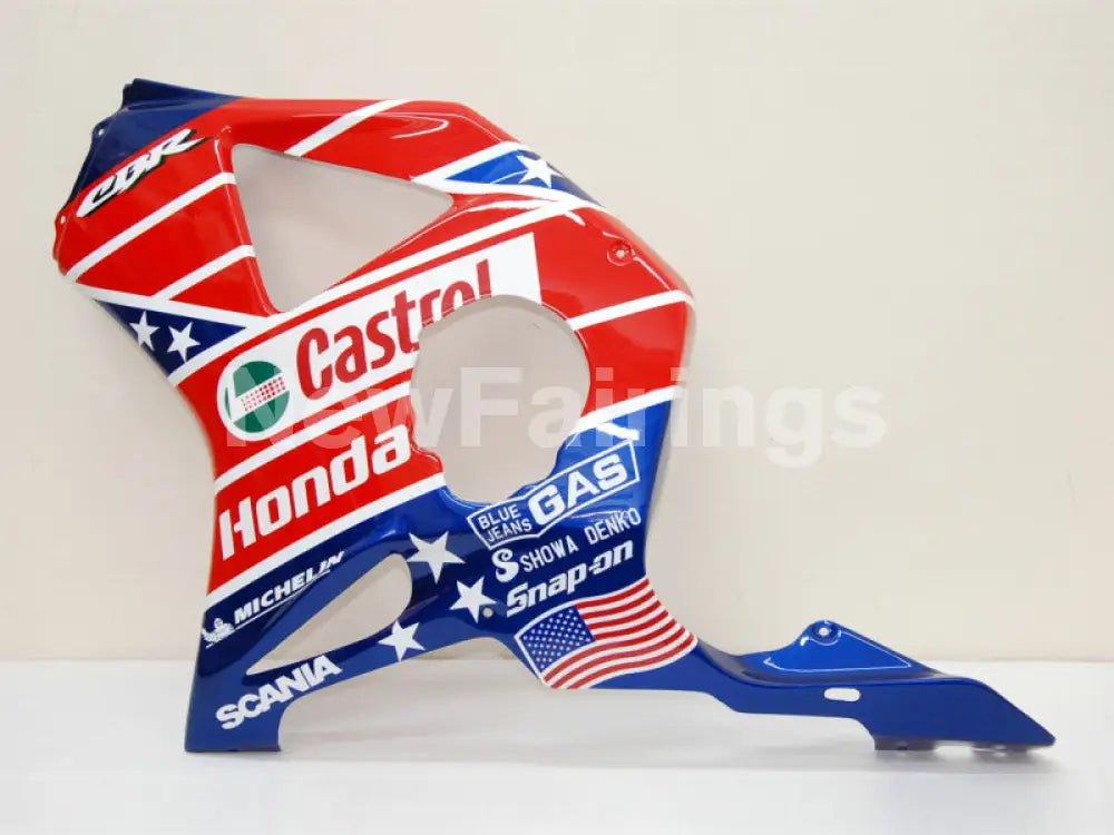 Red and Blue Castrol - CBR 954 RR 02-03 Fairing Kit -