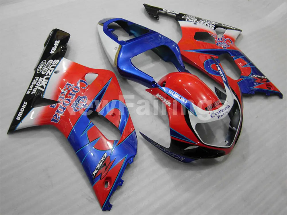 Red and Blue Corona - GSX-R600 01-03 Fairing Kit - Vehicles