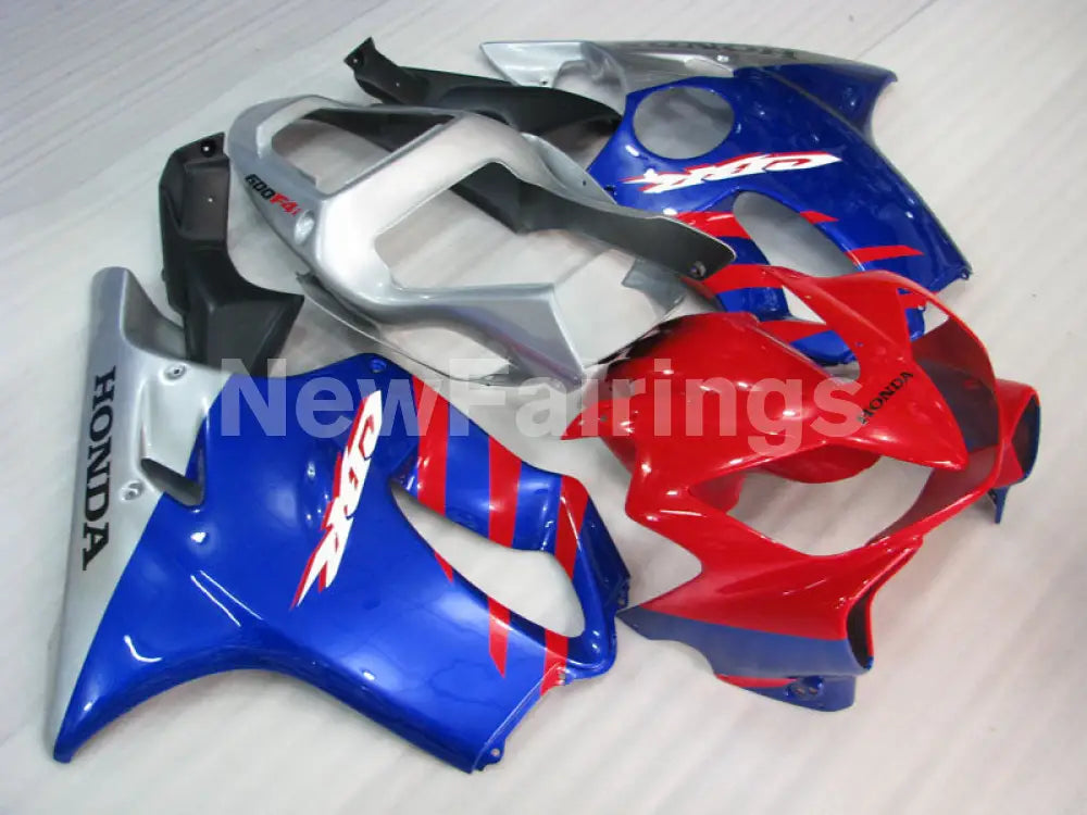 Red and Blue Silver Factory Style - CBR600 F4i 01-03 Fairing