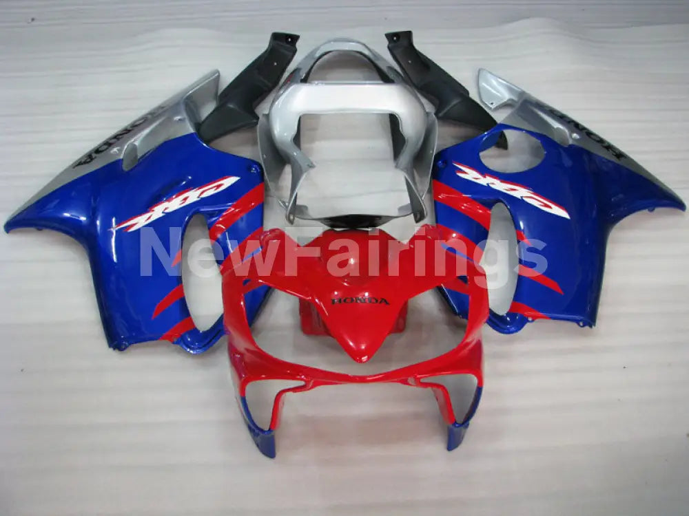 Red and Blue Silver Factory Style - CBR600 F4i 01-03 Fairing