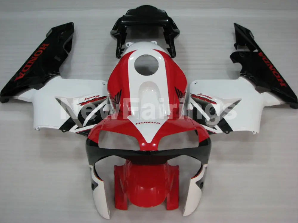 Red and White Black Factory Style - CBR600RR 03-04 Fairing