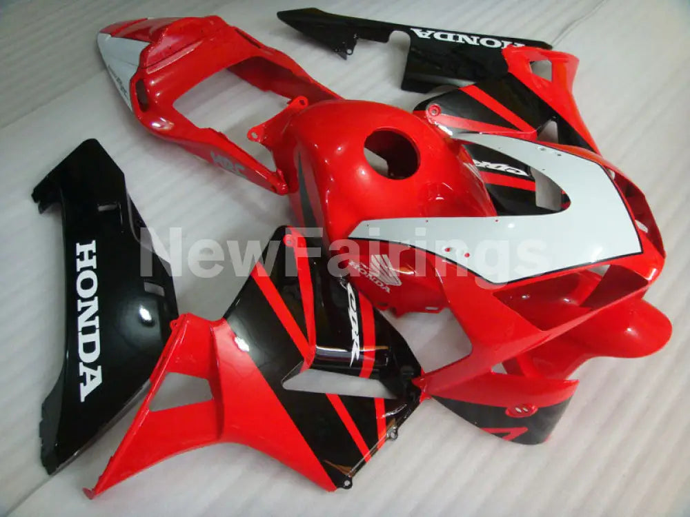 Red and White Black Factory Style - CBR600RR 03-04 Fairing