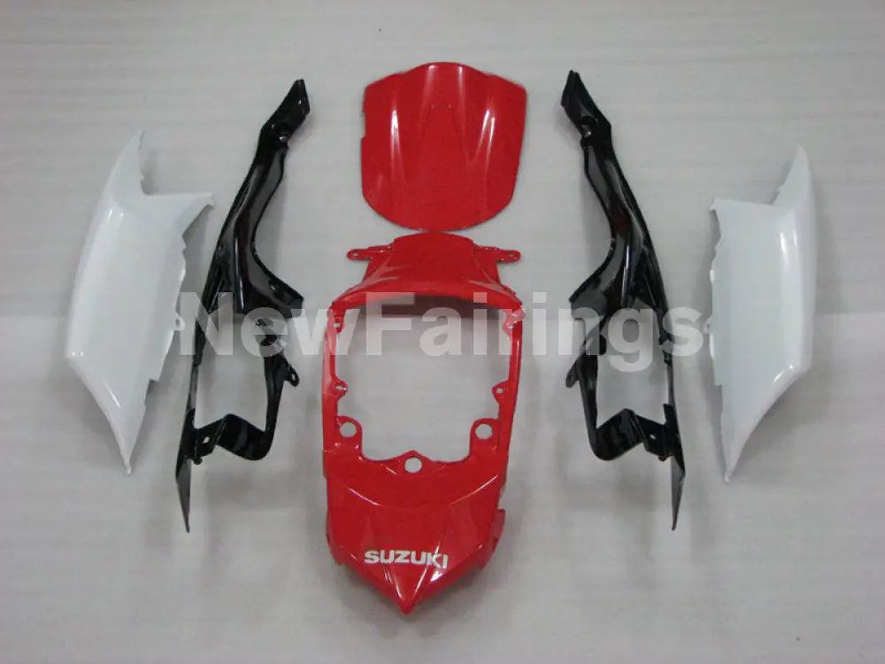 Red and White Black Factory Style - GSX-R600 08-10 Fairing