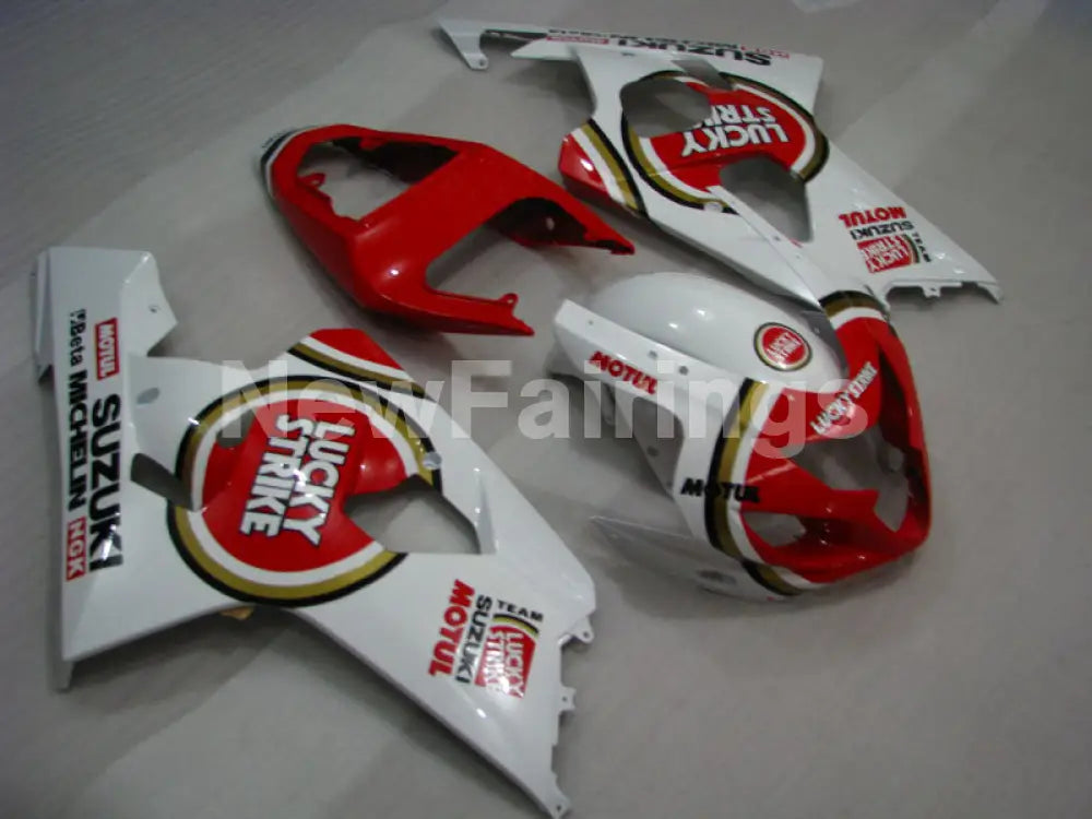 Red White Lucky Strike - GSX-R600 04-05 Fairing Kit -