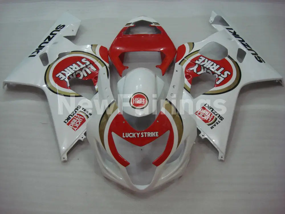 Red and White Lucky Strike - GSX-R750 04-05 Fairing Kit