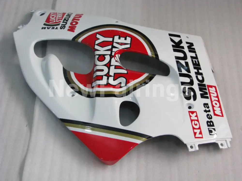 Red and White Lucky Strike - GSX-R750 96-99 Fairing Kit