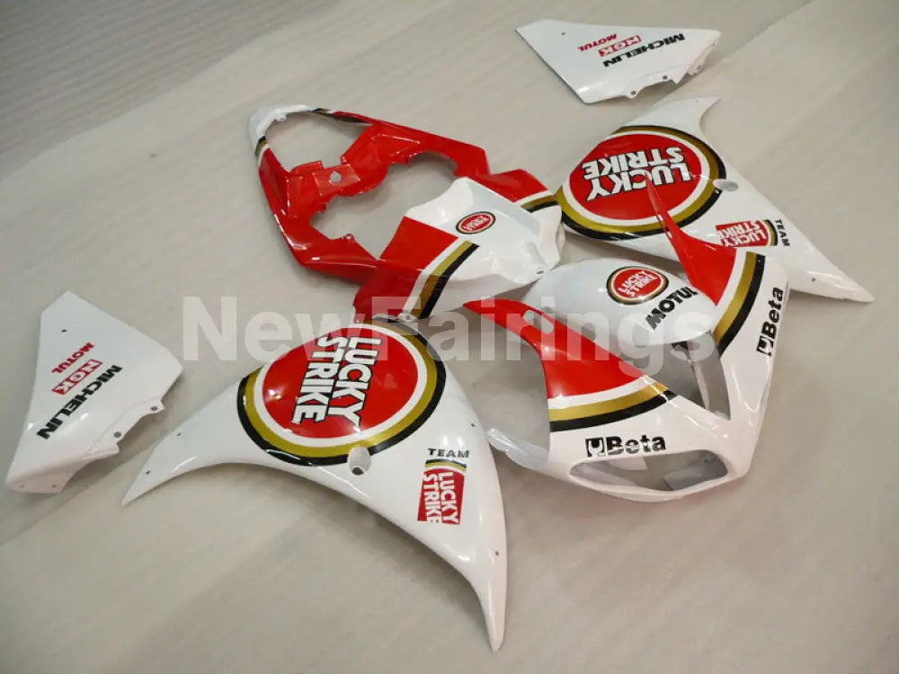 Red White Lucky Strike - YZF-R1 09-11 Fairing Kit