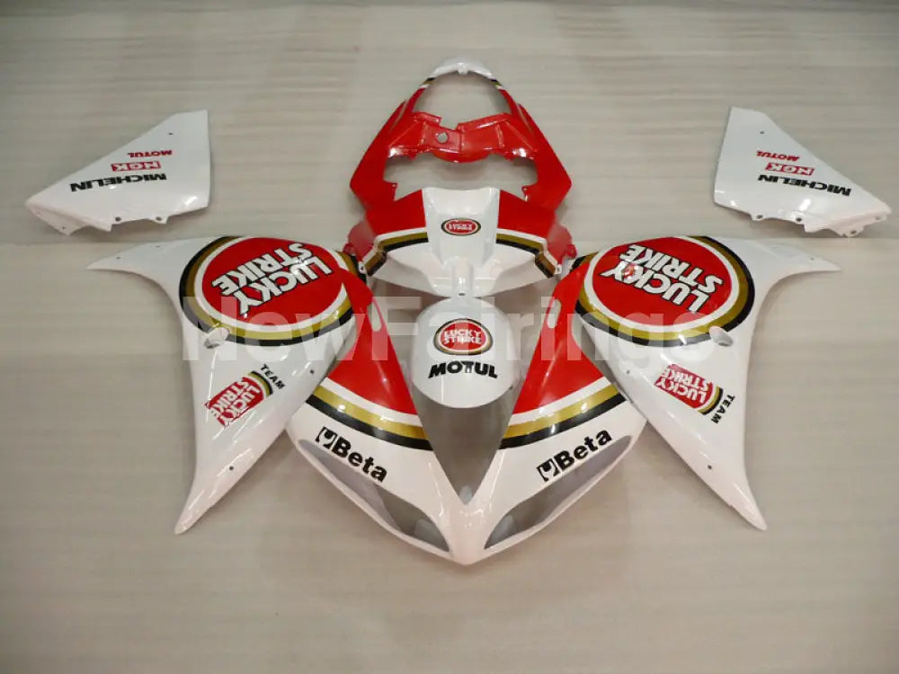 Red White Lucky Strike - YZF-R1 09-11 Fairing Kit