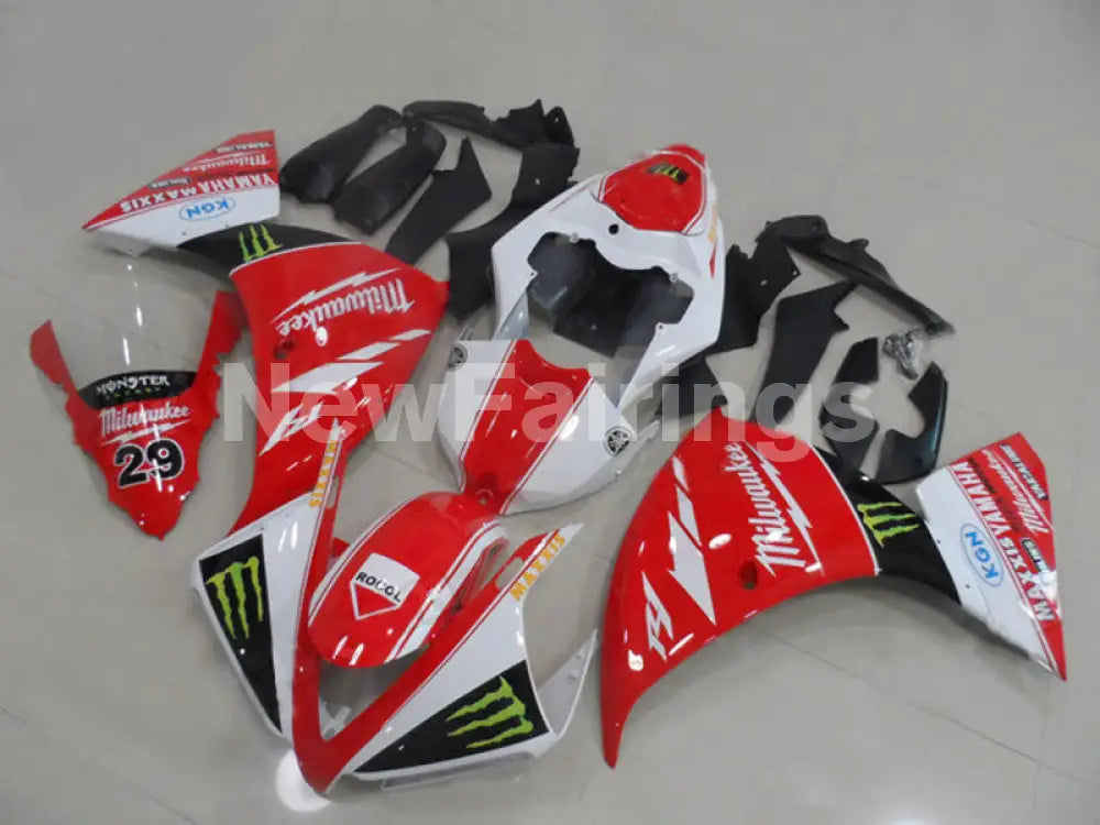 Red White Monster - YZF-R1 09-11 Fairing Kit - Vehicles &