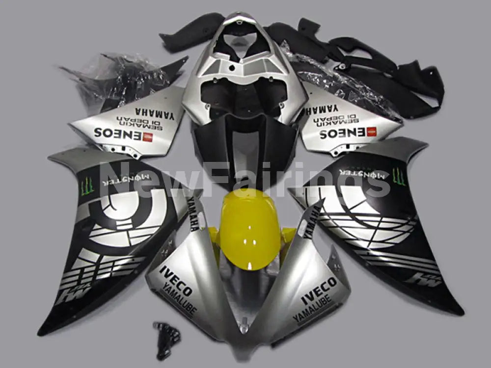 Silver Black ENEOS - YZF-R1 09-11 Fairing Kit - Vehicles &