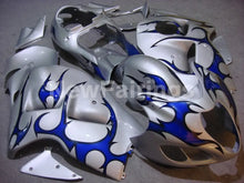 Charger l&#39;image dans la galerie, Silver and Blue Flame - GSX1300R Hayabusa 99-07 Fairing Kit