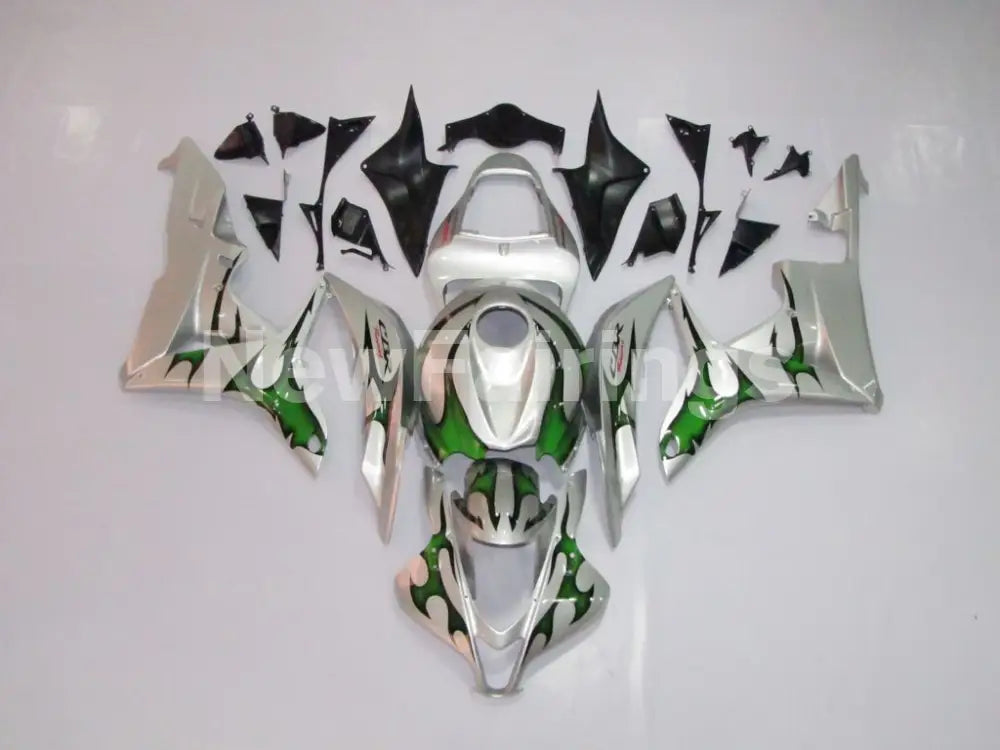 Silver and Green Factory Style - CBR600RR 07-08 Fairing Kit