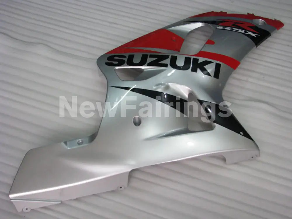 Silver and Red Black Factory Style - GSX-R600 01-03 Fairing